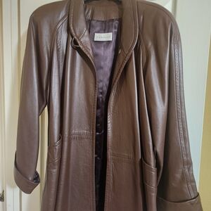 Vericci Brown Leather Women's Jacket